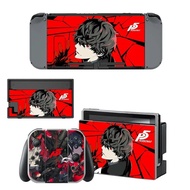 （Skin sticker）Nintendoswitch Skin Persona 5 Nintend Switch Stickers Decal for Nintendo Switch Console Joy-con Controller Dock Skins