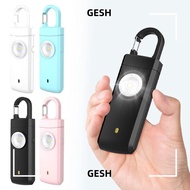 GESH Personal Alarm Safety Keychain, Portable ABS Emergency LED Torch Keyring, Keychain Alarm Panic 