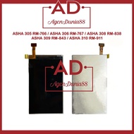 World Agent88 Lcd For Nokia Asha 305 RM-766 - 306 RM-767 - 307 RM-838 - 308 - 309 - 310 - RM-843 RM-
