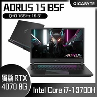 【10週年慶10%回饋】GIGABYTE 技嘉 AORUS 15 BSF-73TW754SH (i7-13700H/RTX4070/165Hz/16G/1TB SSD/Win11 Home/QHD/15.6) 客製化電競筆電