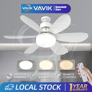 52CM 40W/26CM 30W  3 Tone E27 LED Ceiling Fan with Light Ceiling Fan Light with Remote Control