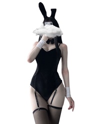 Oludkeph Sexy Bodysuit Costume Women Lingerie Set Bunny Girl Cosplay Costume JK Party with Garters