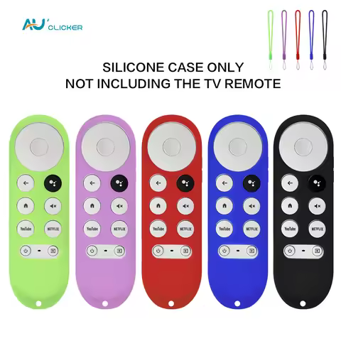 Silicone Protective Case for Chromecast Google TV HD 2022 / 4K 2020 Voice Remote Shockproof Silicone