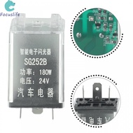 【Focuslife】Flasher Relay Flasher Relay Control Blinker Relay Plastic DC 24V High Quality