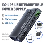 DC UPS Uninterruptible Power Supply System 5V-24V Output 4x18650 Replaceable Battery for Router NAS 