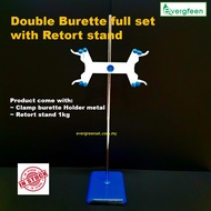 Double Burette clamp ( Aluminium ) ,  full set with Retort stand