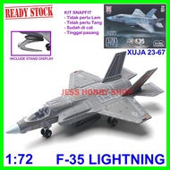 Model Kit XUJA 1/72 Stealth Aircraft F-35 Lightning Stealth Aircraft F35 Snapfit Military Block