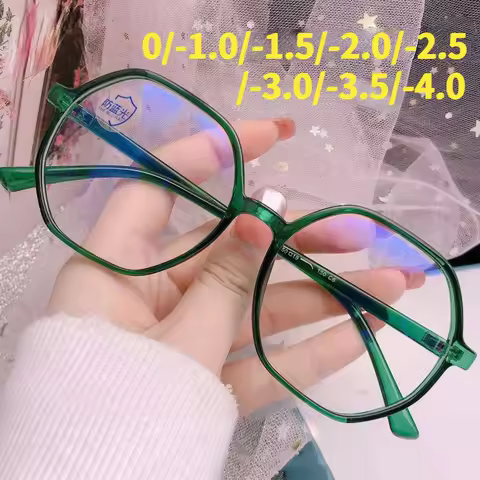 Irregular Reading Glasses Green Myopia Glasses for Women Plastic Frame Anti-fatigue Elders Myopia Ey