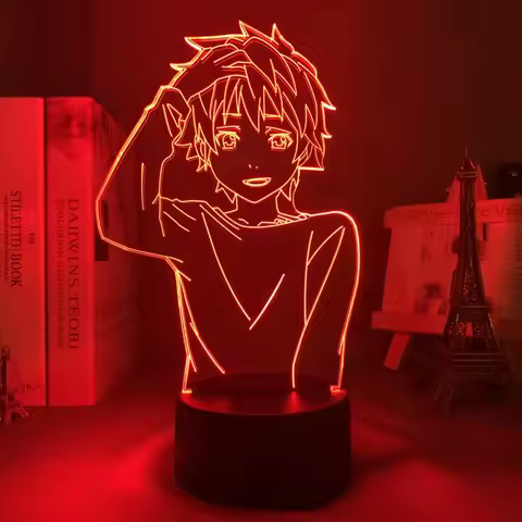 Led Night Light Trinity Seven Arata Kasuga for Bedroom Decor Gift Colorful Nightlight Anime 3d Lamp 