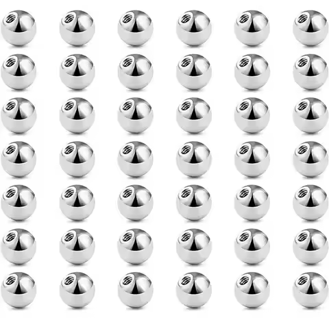 100 Pcs/bag 3mm 4mm 5mm 6mm Replacement BALLS Threaded Surgical Steel Industrial Barbell Tongue Bell