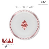 ZEN x Gayatri Wibisono East Sumba Terracotta Ceramic Dinner Plate - diameter 27 cm