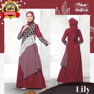 Dress Lily Gamis Batik Shafiy Original Modern Etnik Jumbo Kombinasi