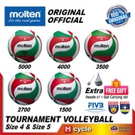 [100% Original] Molten Volleyball Official 1500 2700 3500 4000 5000 Size 4 Size 5 Tournament Trainin