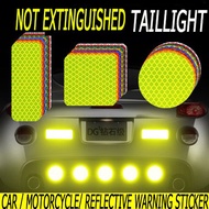 【10 pieces】car open reflector with warning door sticker, rear rod rearview mirror door 3M material reflective sticker