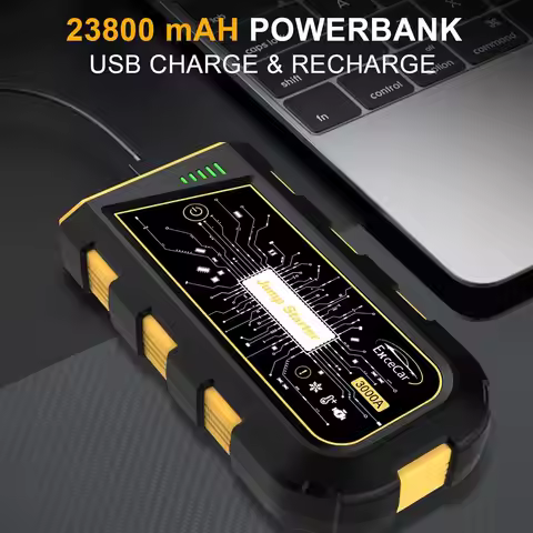 Y29 Plus Car Jump Starter 3000A 12V Charger Jump Starter Power Bank Charger Jumper Cables Up to 8.0L