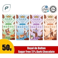 [Ready Stock] Royal de Dolton Sugar Free Dark Chocolate 72%  无糖黑巧克力 50g