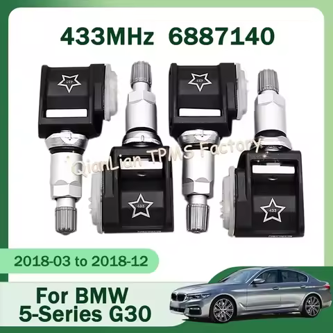 1/4pcs 433MHz 6887140 Tire Pressure Monitor Systems TPMS Sensor For BMW 5-Series 1-Series 4-Series i