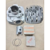SUZUKI GT100 M,A CYLINDER + CYLINDER HEAD + PISTON + RING  STANDARD BORE 49MM 11211-39000 original S