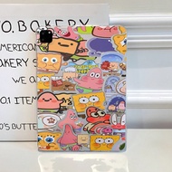 New SpongeBob Transparent Flat Protective Case Suitable Compatible With IPad 9.7-Inch 2018~ IPad Pro