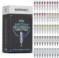 Wormhole Tattoo Cartridge Needles Long Taper 50PCS Assorted Disposable Tattoo Needle Mixed 5RL 7RL 9