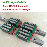 100% original HIWIN 2pcs HGR30 200mm - 1500mm Linear Guide rail + 4pcs HGH30CA / HGW30CA HIWIN Carri