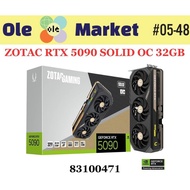 ZOTAC GAMING RTX 5090 SOLID OC 32GB BLACK/WHITE (******** 5 Years Local Warranty by TECH DYNAMIC PTE