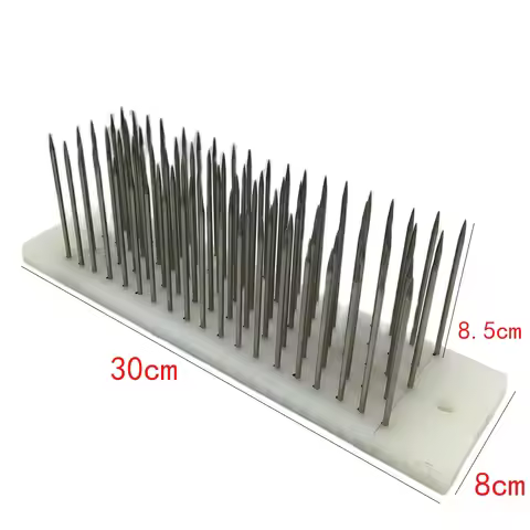 30x8x8.5cm White Stainless Steel Hair Hackle With Needle For Combing Bulk Hair Human Comb Machine We