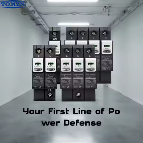 TOMZN TZG40-T1T2 Pluggable DIN Rail SPD 275V/385V AC 20-50kA 7kA 10/350μs T1+T2 Surge Protective Dev