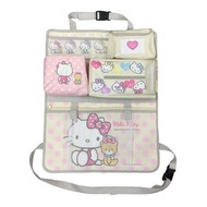 日本 SANRO 汽車用 HELLO KITTY 頭枕椅背多功能多用途雜物袋收納袋紙巾袋