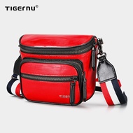 Tigernu 1002 ด้านบนผู้หญิงหรูหรากระเป๋าสะพายไหล่คุณภาพสูงหญิงของแท้หนังแฟชั่นสีแดงCrossbodyกระเป๋าWa