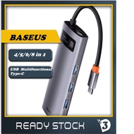 Baseus Metal Gleam Series Docking Station HUB 4/5/6/8 in 1 USB  Multifunctional Type-C Hub Docking S