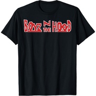 Adult T-Shirt Boyz N The Hood Red Movie Logo White Outline T-Shirt Fashion Tops for Boys and Girls D