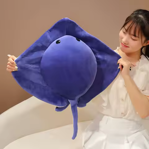 1pc 52/62cm Cartoon Ray Devil Fish Plush Toys Simulation Ocean Series Fish Plush Pillow Stuffed Soft
