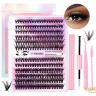 Fluffy Lash Extension Kit with Applicator and Lash Bond and Seal Lash Extension Kit for DIY Lash Ext
