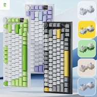 LUOLVTH Gaming Keyboard, Silent 82-Key Mechanical Keyboard,   Backlit With Knob AK820 Wired Keyboard