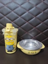 韓國進口迷你兵團小黄人Minions保温杯及有蓋飯碗(D2)