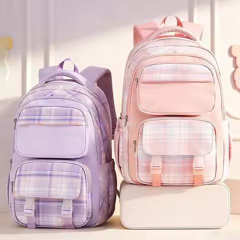School Backpack Teenage Girl Casual School Backpack Multipocket Elementary School Bag Everyday Backp