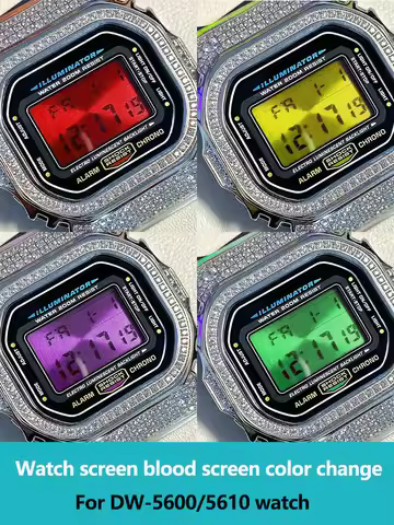Watch Screen Accessories for Casio DW5600/GWM-5610 Blood Crane Screen Modification Metal Mesh Blood 