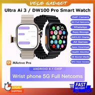 Microwear U21 Max 5G Ultra Ai 3 /DW100 Pro Smart Watch Super Amoled 2.06" Sim Card Wifi Camera Andro