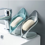 1PC Leaf Shape Mounted Soap Dispenser Holder Dish Tray Stand Draining Box Bathroom Decoration