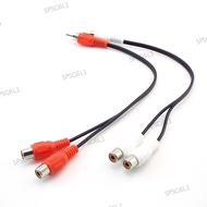 Y Splitter Connector Cable 2 Way RCA Female to Female RCA Male to 2 RCA Female Plug Audio Adapters Wire Cord  SG6L1