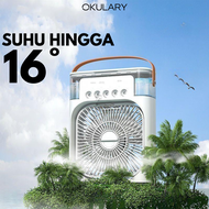 OKULARY Kipas Uap Pendingin Tahan Lama 16 Derajat Celsius AC Portable Air Cooler Super Dingin 600ml 