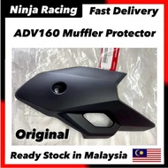 ADV160 ADV 160 Muffler Protector Exhaust Cover Black Hitam Ekzos Exzos Ejos Cover Caver 18318-K0W-NA