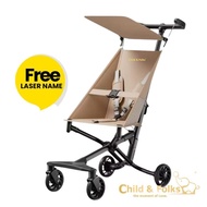 【Pocket】Child & Folks Stroller Baby 2.9kg Max 60kg Foldable boarding Travel Stroller Adjust Height b