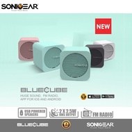 SONICGEAR Blue Cube Powerful Small Bluetooth Speaker