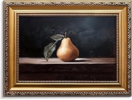 Vodefoad Pear Vintage Gold Frame Wall Art 9X12 INCH