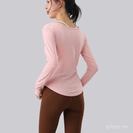 Women's Yoga Clothes New Style V-Neck Slim-fit Slimmer Look Yoga Clothes Sports Pilates Tops Practic