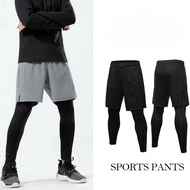 Unisex Gym Running Fitness Pants M-5XL Training & Cycling Shorts Sport Seluar Tight Lelaki