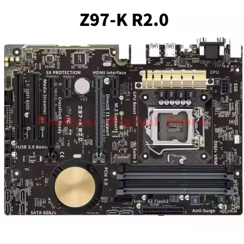 Used For ASUS Z97-K R2.0 LGA 1150 DDR3 ATX Motherboard with M.2 for 4th/5th Gen Intel Core i7/i5/i3/
