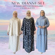 (51-60 INCH) PLUSSIZENAJMAR NEW DIANNE SET BLOUSE + SKIRT I 51-60 Inch Muslimah Blouse